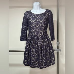 French connection purple lace dress